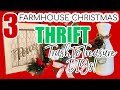 3 FARMHOUSE CHRISTMAS THRIFT FLIP TRASH TO TREASURE DIYs! High-End Christmas Home Decor on a Budget!