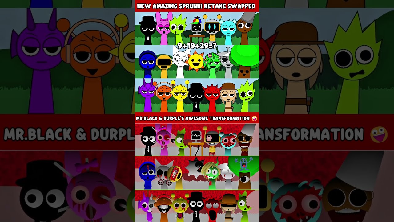 New Retake Sprunki ROLES SWAP SHOCKING TRANSFORMATION VS HORROR PHASE
