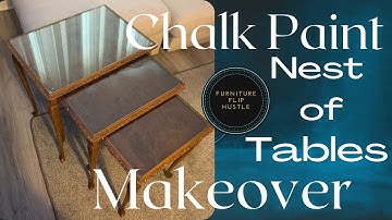 Nest of Tables Makeover DIY Chalk Paint #furniture #makeover #chalkpaint #DIY