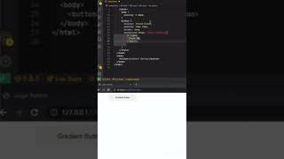 How to design gradient button using CSS | CSS tutorial #shorts #webdevelopment