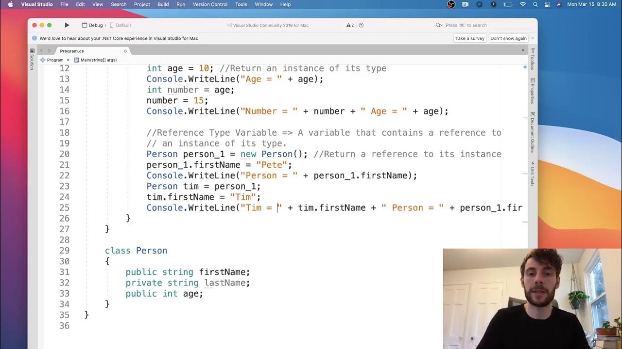 Beginner C#: Value and Reference Type Variables - YouTube