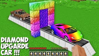 I used RAINBOW PORTAL for UPGRADE DIRT CAR TO RAINBOW CAR in Minecraft ! NEW SUPER CAR !