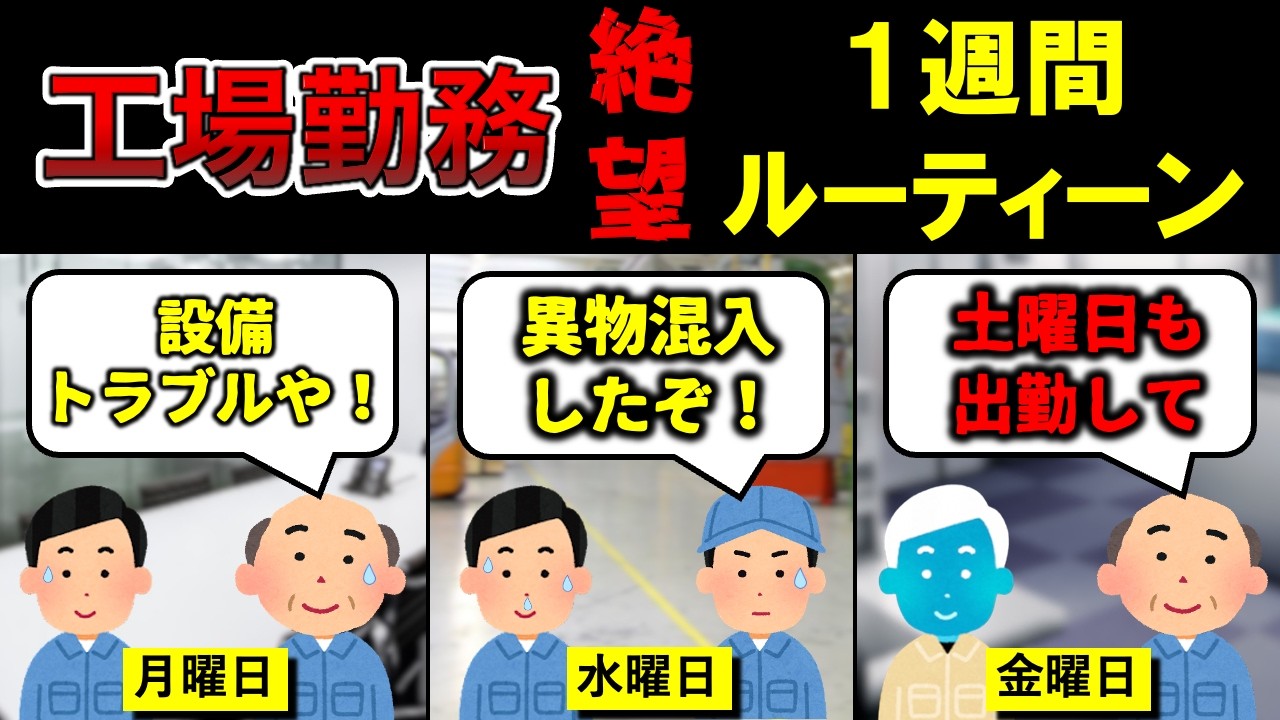 【ガチ奴隷】工場勤務絶望の1週間ルーティーン【ミカサ・アッカーマンあり】