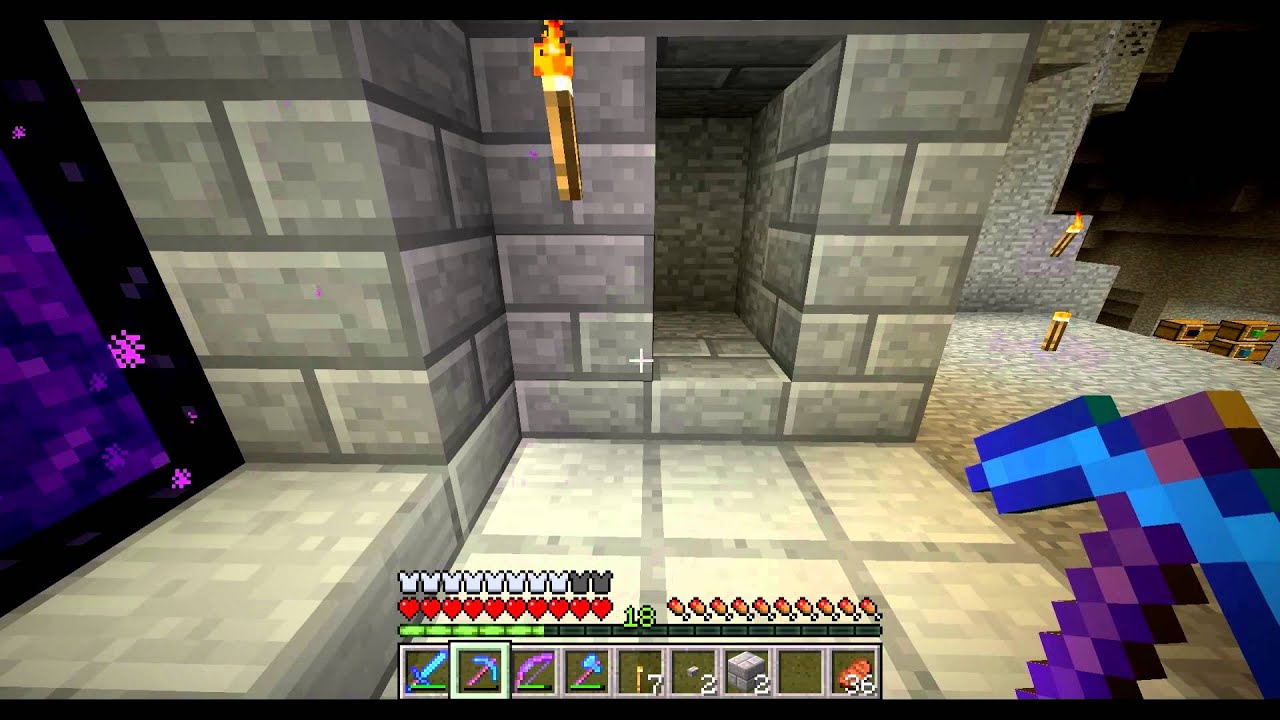 Minecraft Ep 14 Nether Portal On and Off Switch tutorial YouTube