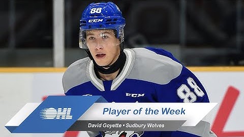 Wolves’ David Goyette Named OHL Player of the Week