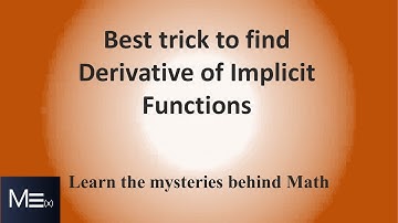 Derivative of Implicit Functions | Implicit | FSc Part 2 Math Ch 2 Exercise 2.4 | MExpert| Part 2