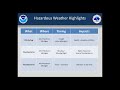 Hazardous Weather Briefing for June 22nd, 2014