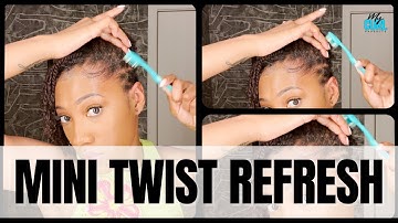 How to Hydrate, Refresh and moisturize Mini Twist #twostrandtwist #minitwists #howto