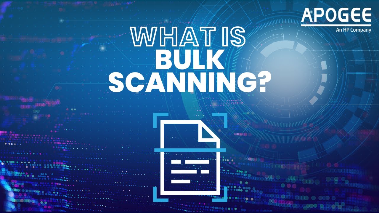 What is Bulk Scanning? | Apogee Corporation - YouTube
