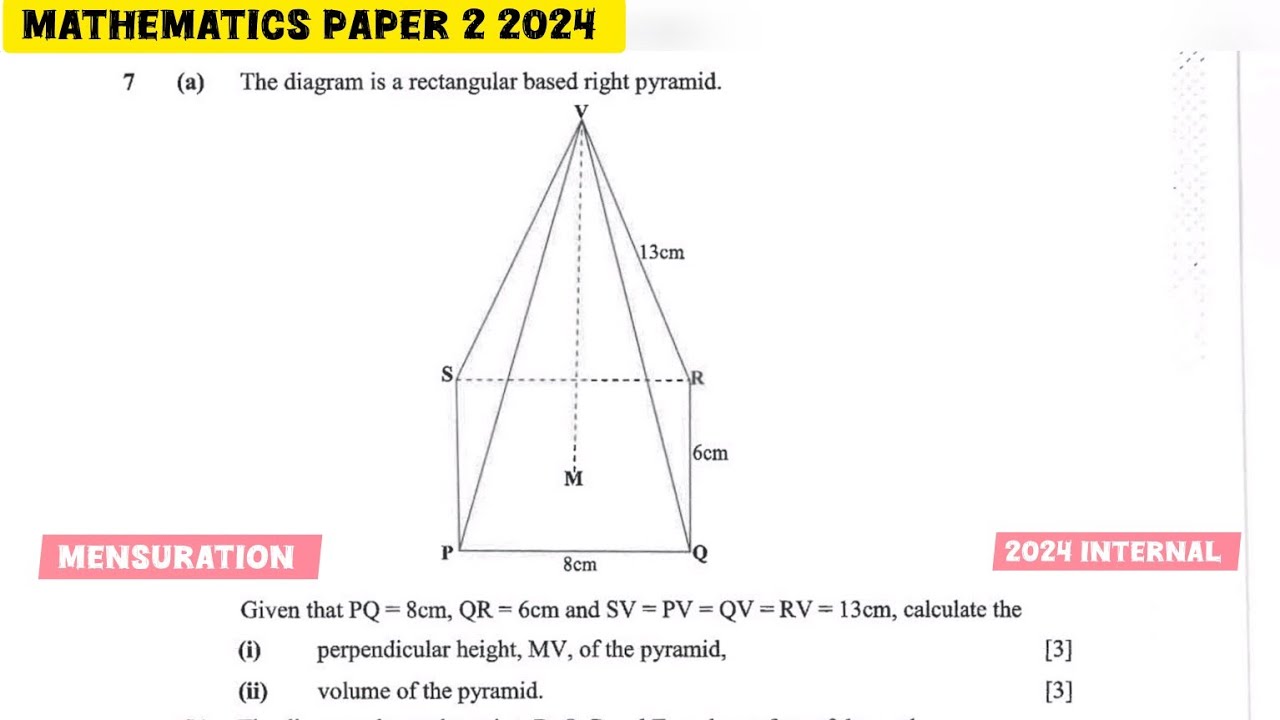 Измерение: Перпендикулярная высота и объём прямоугольной пирамиды | Математика, выпуск 2, 2024