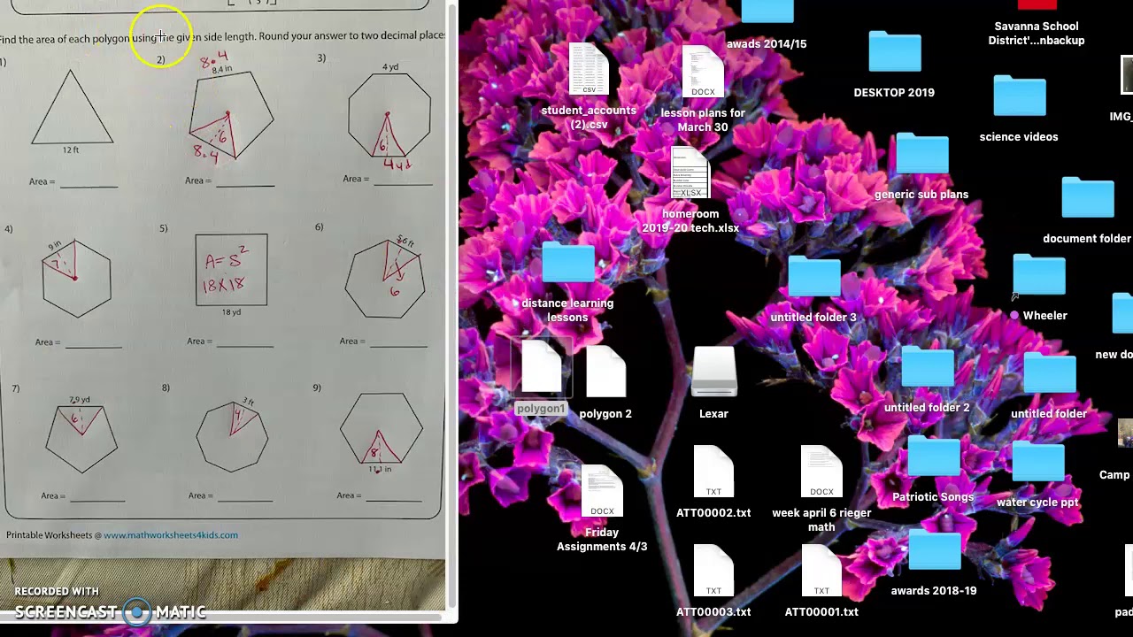 area of a regular polygon - YouTube