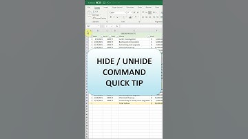 Excel short: how to hide and unhide rows or columns