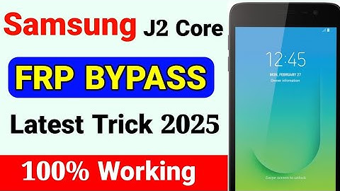 Samsung J2 Core FRP BYPASS (Without PC) New Method 2025💥🔥