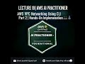 Lecture 19 - AWS CLI Networking Part 2 | Create NAT , Routing Table,Peering,ElasticIP using AWS CLI