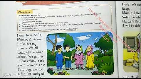 Afaq Sun Series english class 3 unit 6 Imtiaz Memorial Academy Khairpur