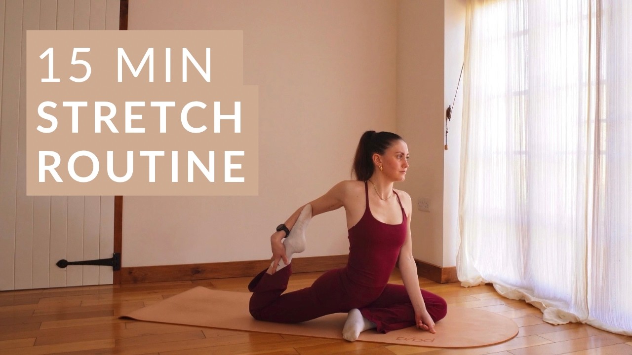 15 MIN Full Body Stretch Routine | daily stretch to increase flexibility and relive sore muscles