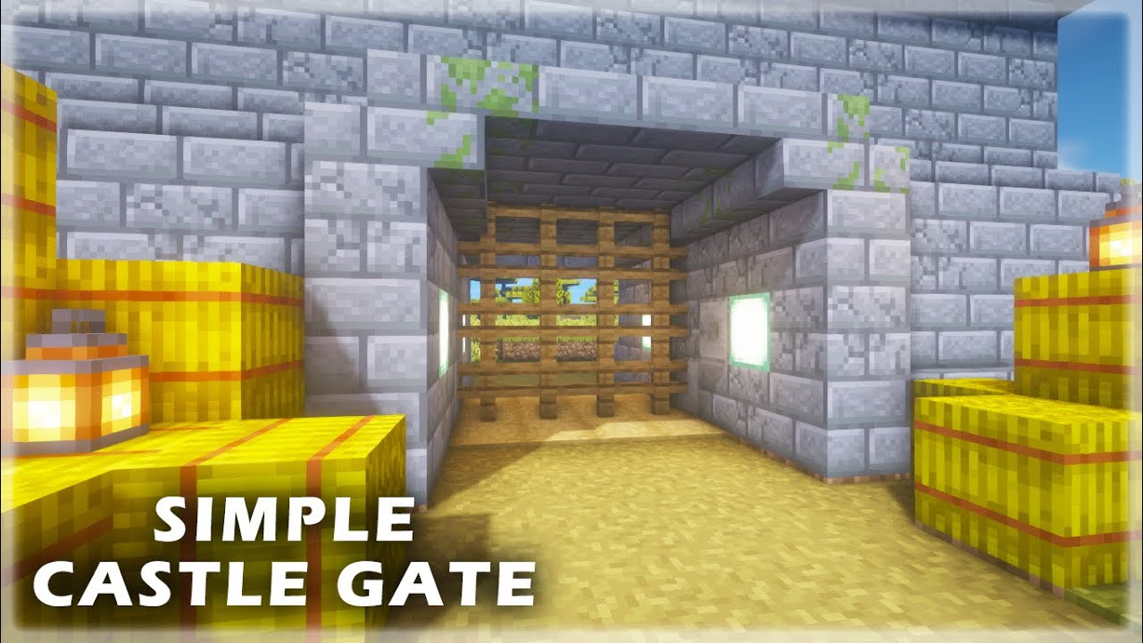 How to Make a Castle Gate (No Gravel/Sand) in Minecraft - YouTube