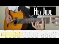 Hey jude  the beatles  fingerstyle guitar tutorial tab