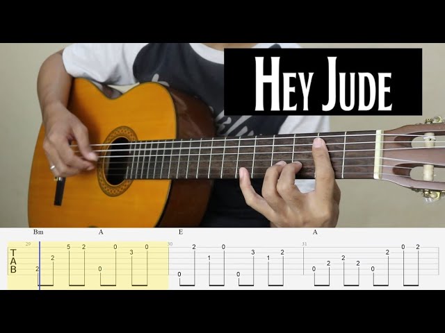 HEY JUDE - The Beatles - Fingerstyle Guitar Tutorial TAB Chords - Chordify
