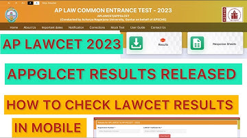 AP LAWCET 2023 RESULTS RELEASED | HOW TO CHECK APLAWCET / APPGLCET RESULTS IN MOBILE