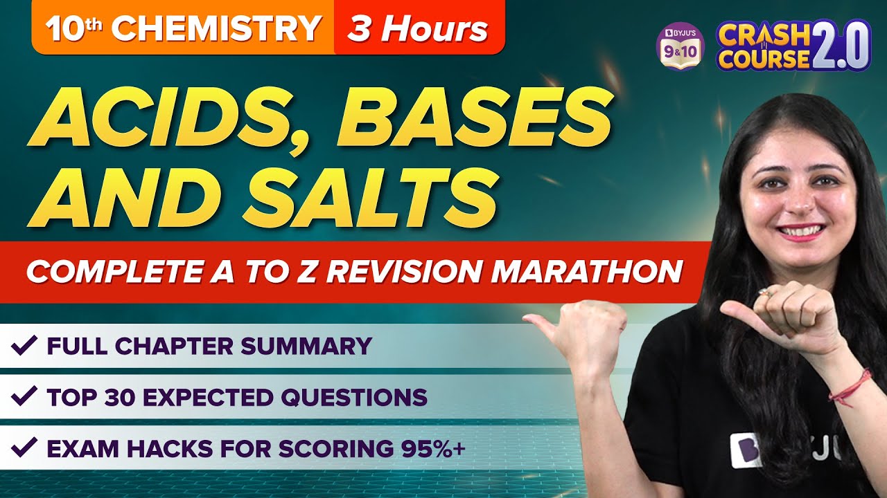 Acids Bases And Salts One Shot A To Z Class 10 Chemistry Class 10 