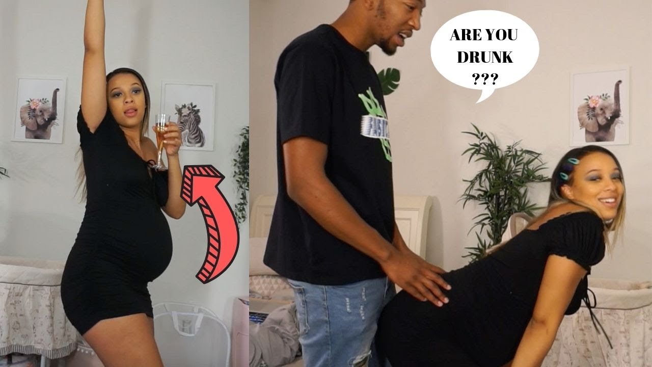 DRINKING WHILE PREGNANT | PRANK !! ... ( he's sooo mad ...