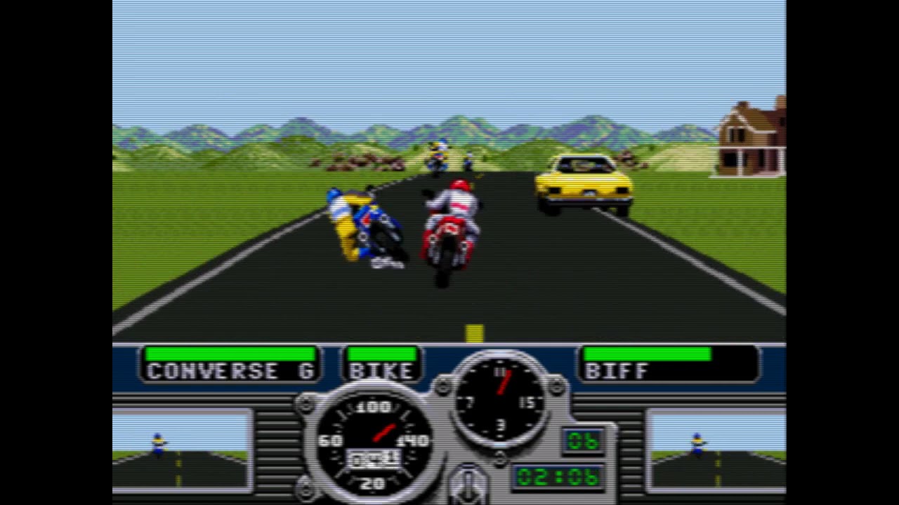 Road Rash (Sega Genesis 1991): Grass Valley - Level 1 - YouTube