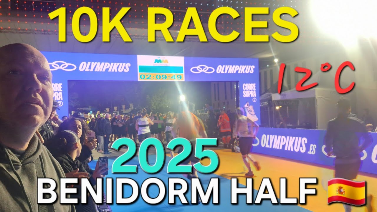 BENIDORM HALF MARATHON 2025🇪🇸 10K RACES | 4K-HDR Autumn Walking Tour 