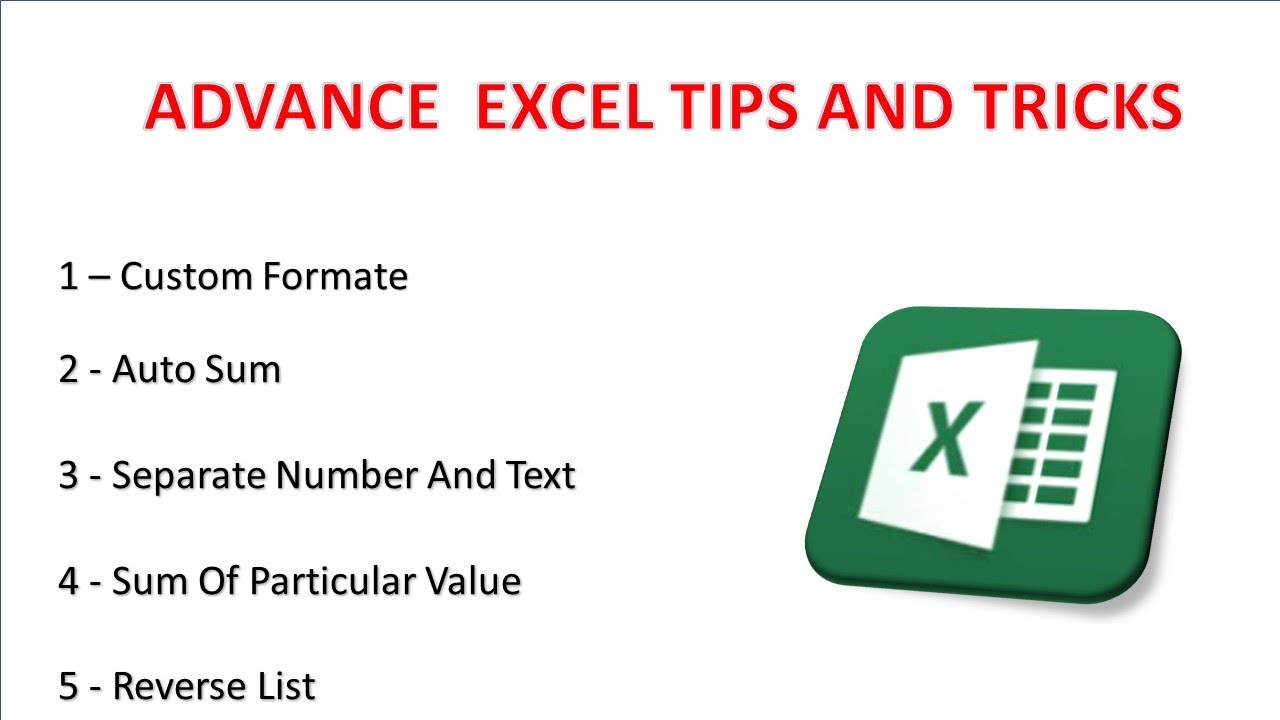 Top Five Excel Time Saving Tips And Tricks, Every Excel User Must Know ...