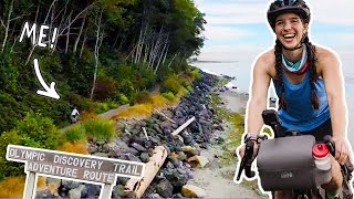 My First BIKEPACKING Trip!! 90-Miles by E-Bike on the Olympic Discovery Trail! | Miranda in the Wild