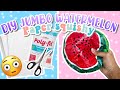 DIY JUMBO WATERMELON PAPER SQUISHY TUTORIAL! - so easy! 🍉