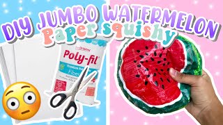 DIY JUMBO WATERMELON PAPER SQUISHY TUTORIAL! - so easy! 🍉 screenshot 4