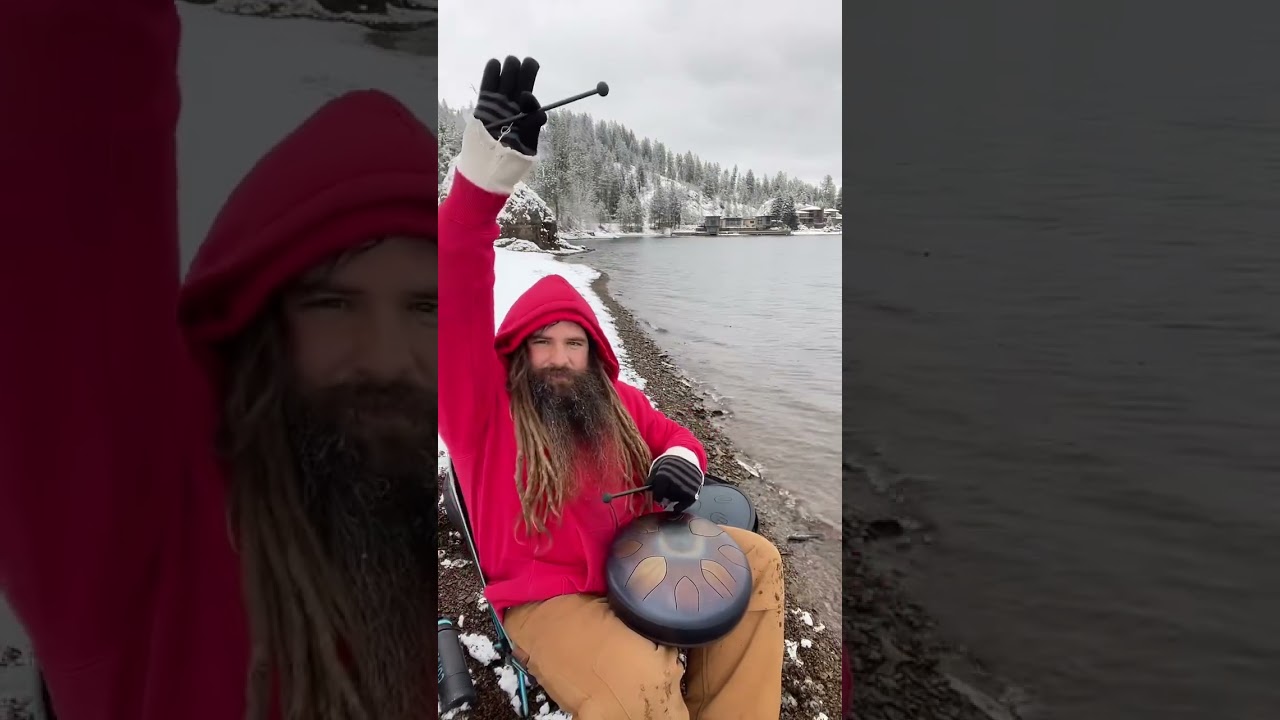 Handpan & Waves in a Winter Wonderland for an Hour 🌊🛸🌊
