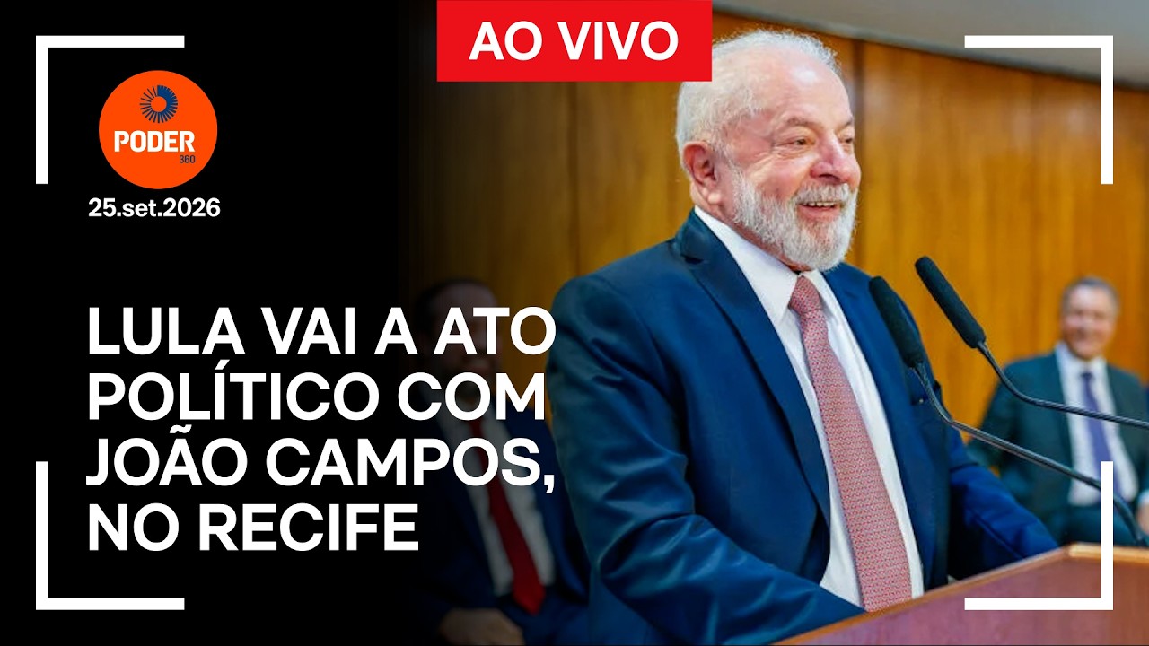 Ao vivo: Lula vai a ato político com João Campos, no Recife