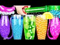 ASMR RAINBOW VARIETY DRINKS *HONEY JELLY, GUMMY CANDY FROG EGGS, Bird Glass 신기한 물 먹방 DRINKING SOUNDS