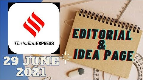 29th June 2021 | Gargi Classes Indian Express Editorial Analysis/Discussion