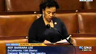 Rep. Barbara Lee Speaks on the Impact of Sequestration