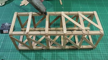 How to make a strong tower using popsicle sticks & testing it