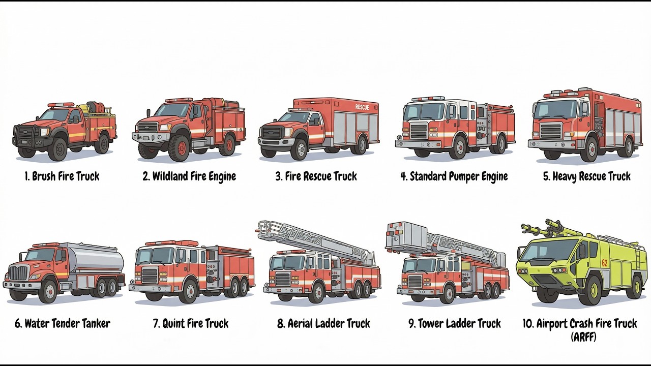 Every US Fire Truck Type Explained - YouTube