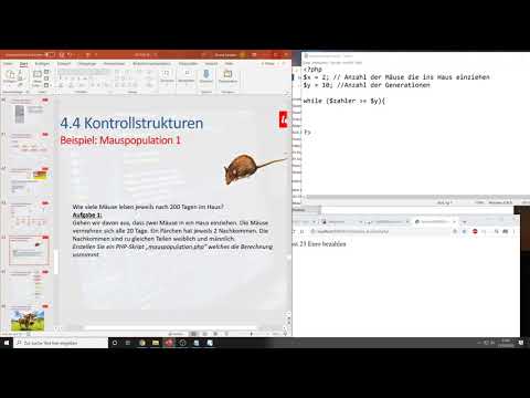04.4 PHP Beispiel - Mauspopulation mit PHP-Schleife berechnen