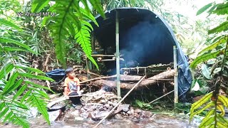 Bocil Camping di hutan sambil mancing ikan