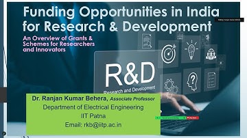 Funding Opportunities in India for Research & Development