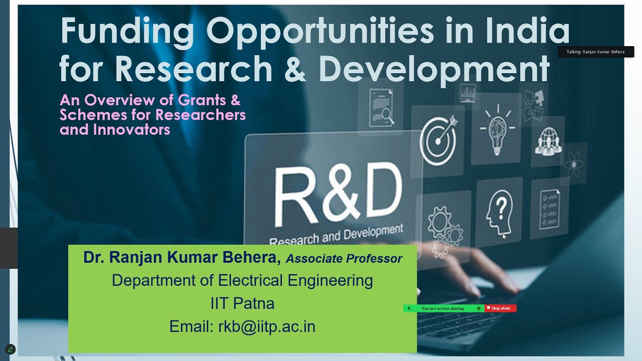Funding Opportunities in India for Research & Development - YouTube