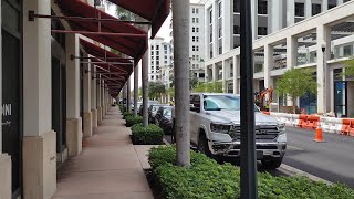 4K Merrick Neighborhood, Summer Walking Tour , Coral Gables , Miami FL , August 2023