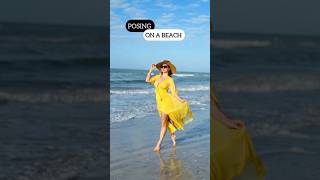 How to do elegant pose on a beach❤️ #posing #photography #howto #fashion #confidence #women #beach