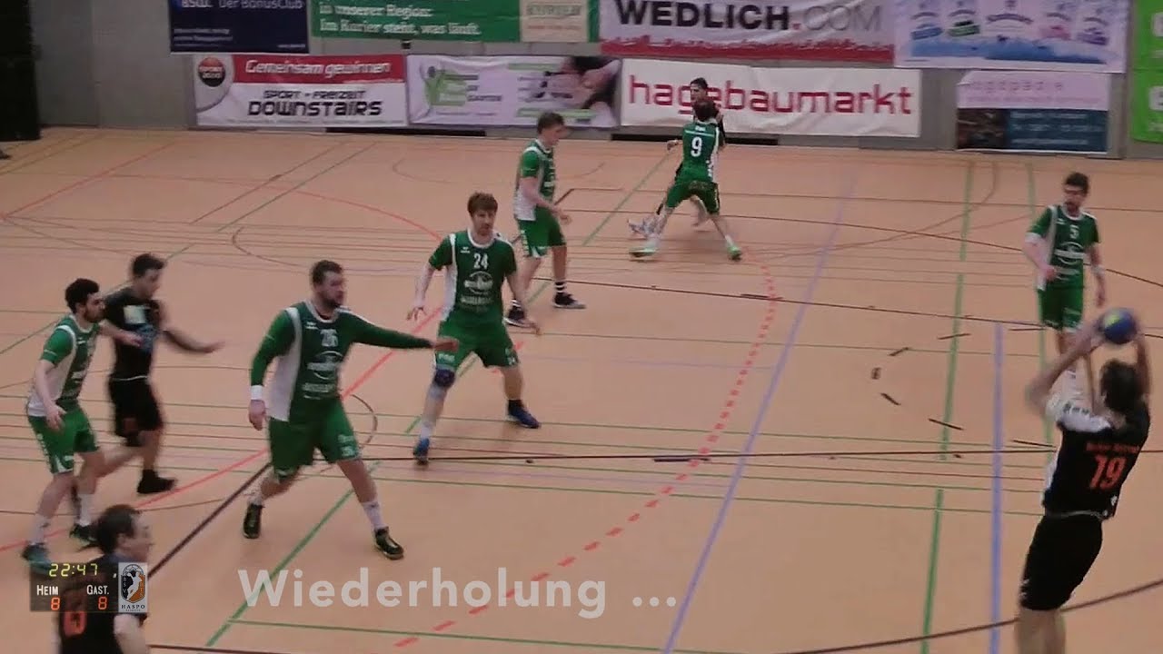 Handballregeln Angriff hinterläuft Abwehr durch den Kreis (Abwurf