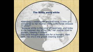 The Bride wore white
