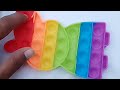 Satisfying Video DIY How To Make Rainbow Square Shapes Full With Glitter Slime Colorful Sprunki ASMR