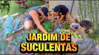 FIZEMOS UM JARDIM DE SUCULENTAS NO CHÃO | Henrique Buttler