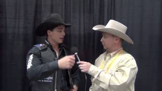 2012 WNFR Rd 7 Saddle Bronc winner Jesse Wright again visits with 4TheRide.com's Jason Hetland